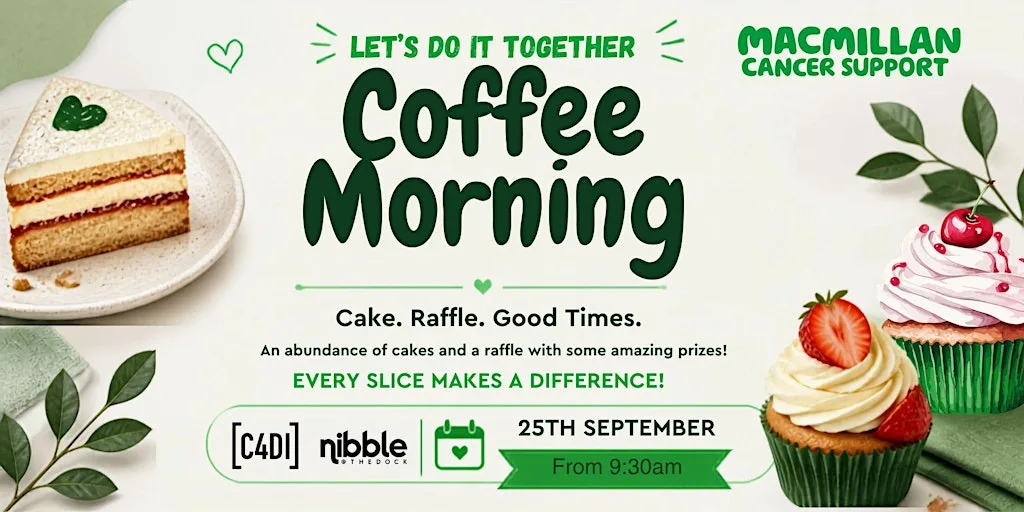 Nibble & C4DI's Macmillan Cake and Raffle Stall