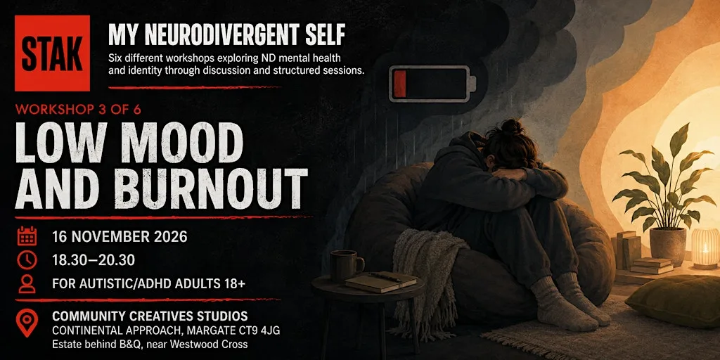 My Neurodivergent Self - Workshop 3 - Low Mood and Burnout at Community Creative Studios CIC