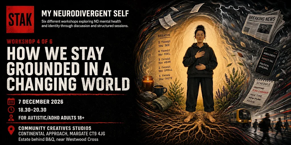 My Neurodivergent Self - Workshop 4 - How we stay grounded at Community Creative Studios CIC