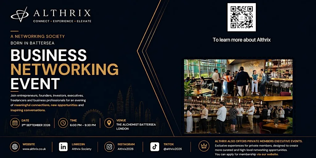 Althrix | Business Networking — Entrepreneurs, Investors & Professionals at The Alchemist Battersea