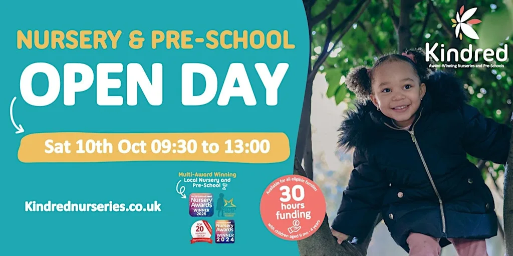 Kindred Rayleigh Nursery and Pre-School Open Day - Sat 10th October 2026 at Kindred Rayleigh Nursery & Pre-school