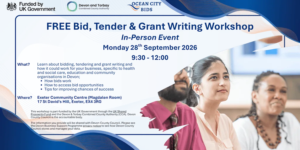Devon Health & Social Care Bid & Grant Workshop (In-Person)