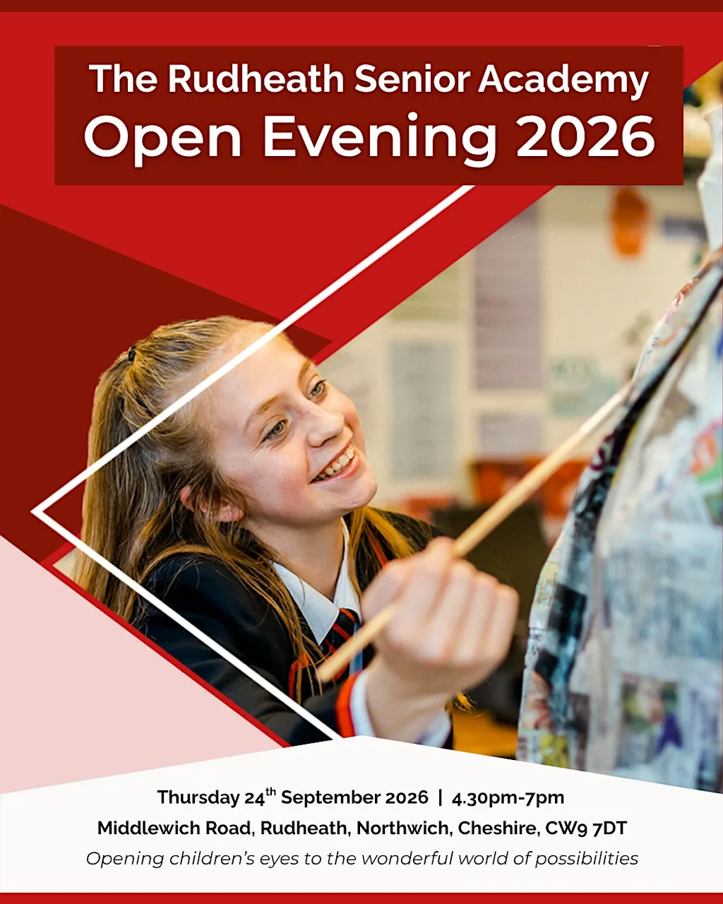 2026 Rudheath Senior Academy Open Evening at The Rudheath Senior Academy