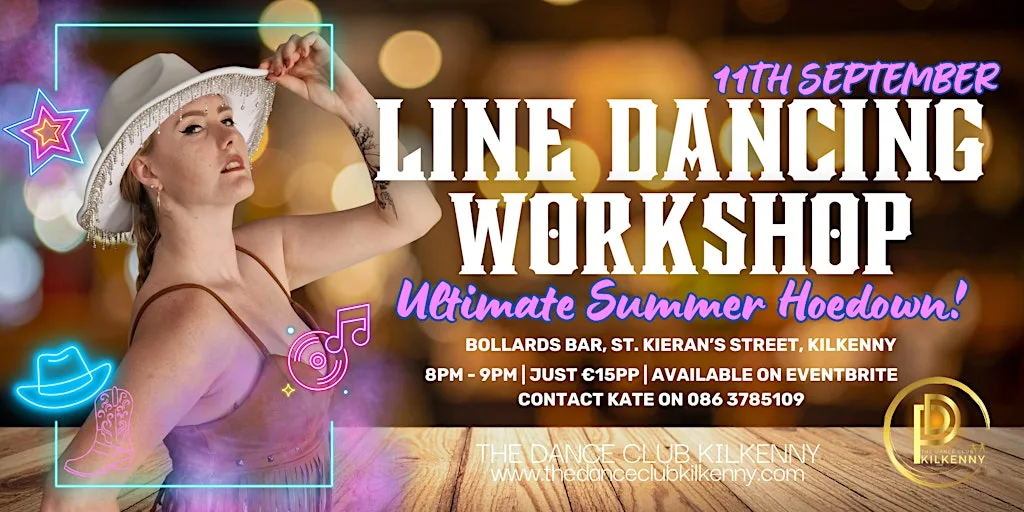 Line Dancing Workshop - Summer Hoedown in Kilkenny at Daniel W. Bollard, Wine & Spirit Merchant