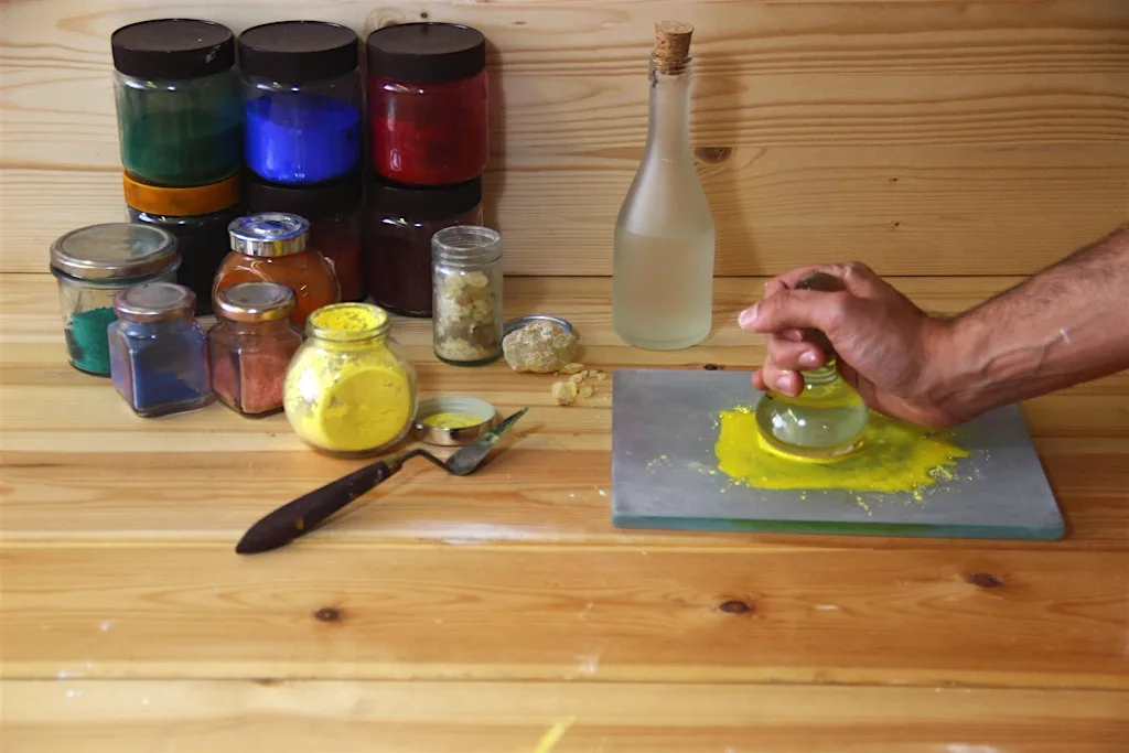 Watercolour paint making - Practical workshop at Cass Art at Cass Art