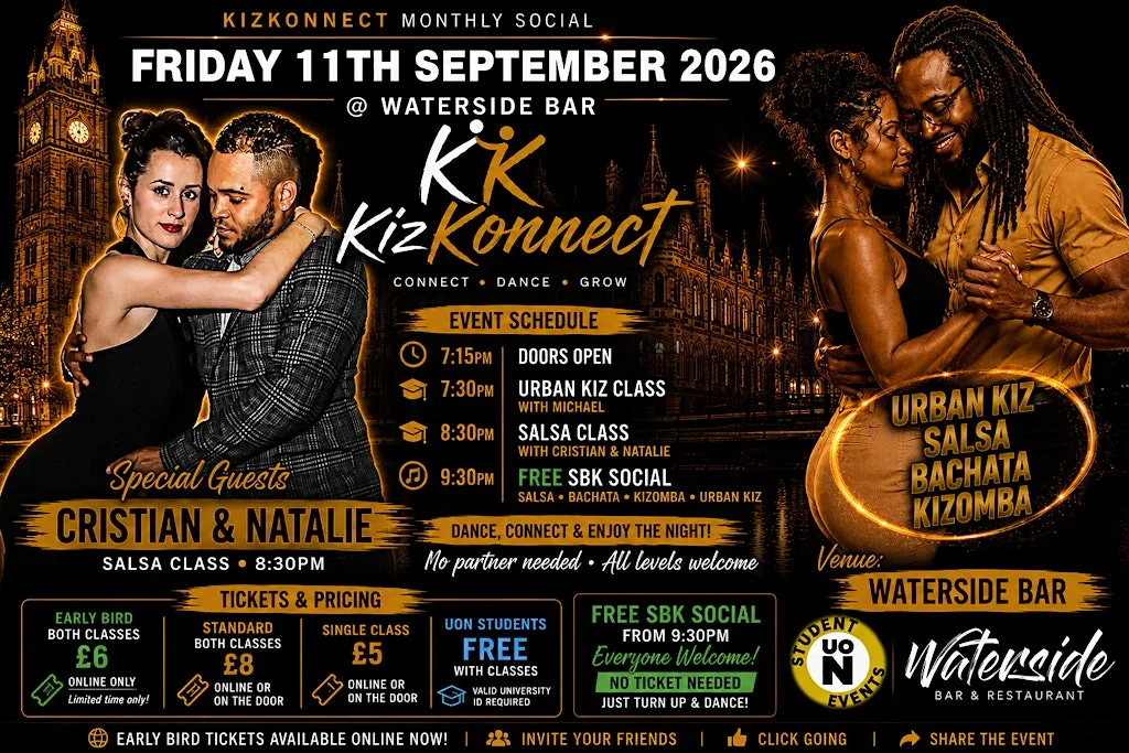 Dance Class & Social in Northampton | Salsa | Bachata | Kizomba | Urban Kiz