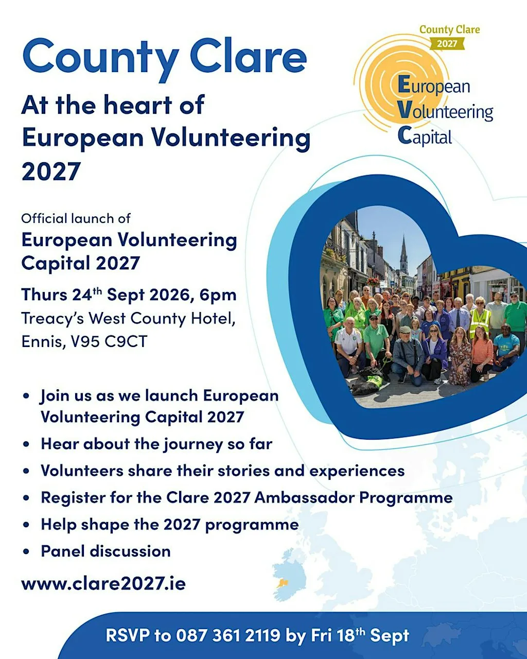 European Volunteering Capital 2027 Launch at Treacy's West County Hotel
