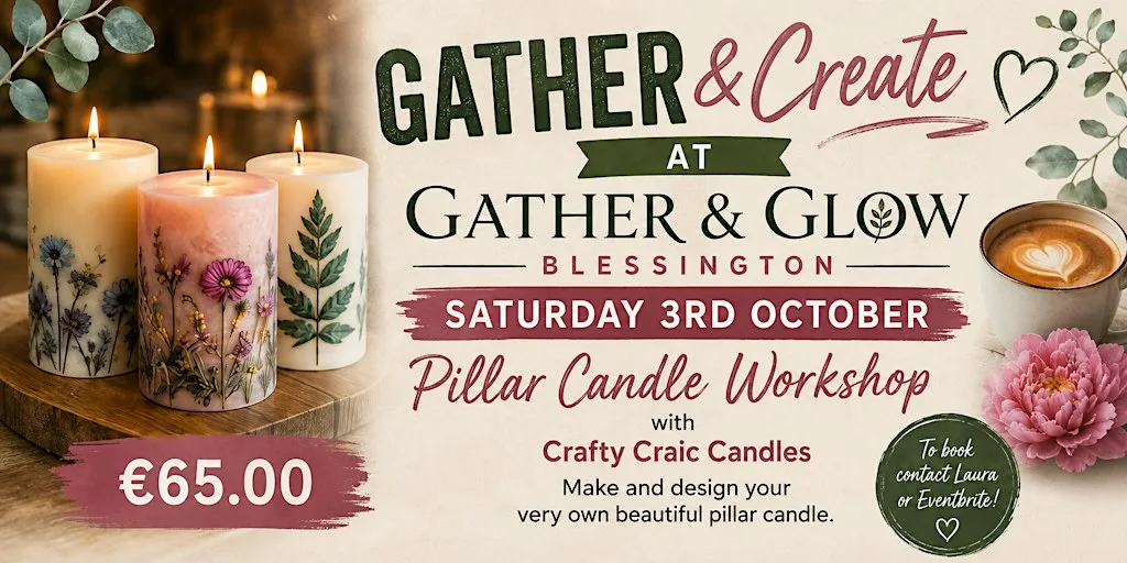 Crafty Craic Candles – Pillar Candle Workshop ️