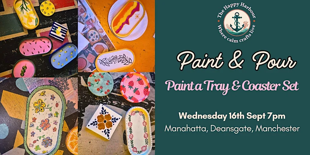 Paint & Pour: Create Your Own Tray & Coaster Set