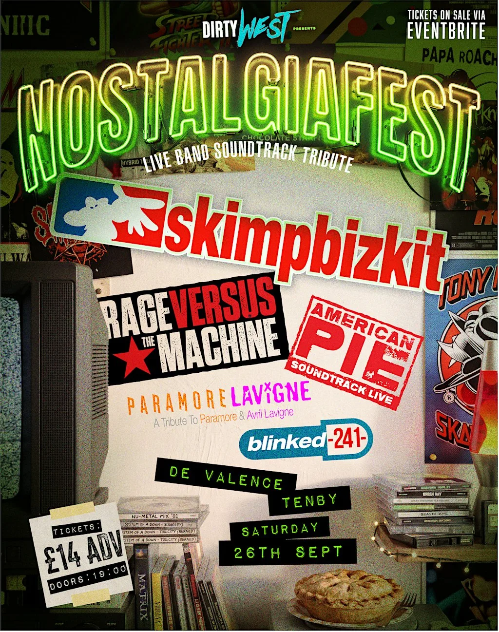 Nostalgiafest 2 | Skimp Bizkit | Rage Vs The Machine + More at De Valence Pavilion