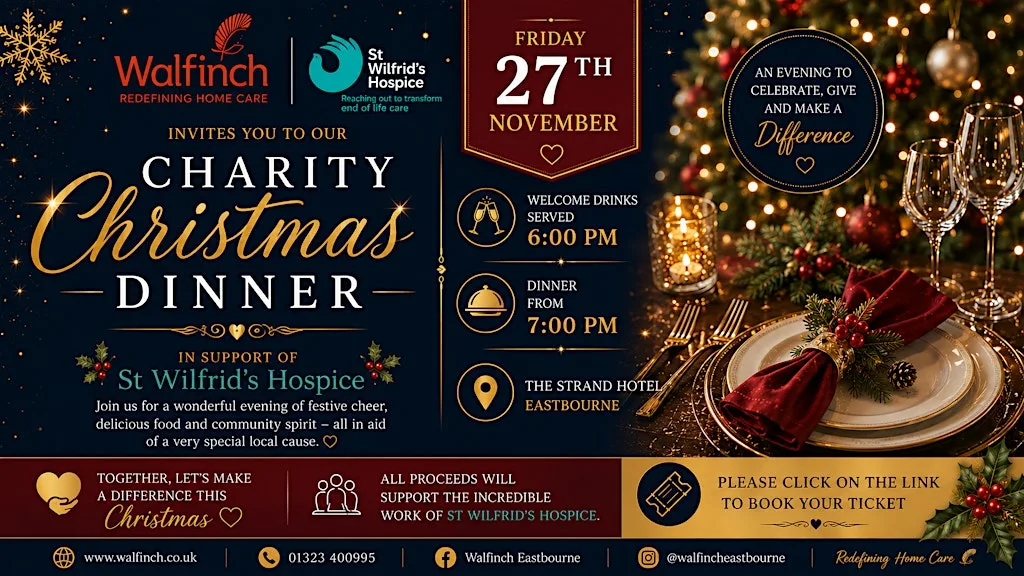 Walfinch Eastbourne Charity Christmas Dinner supporting St Wilfrid’s Hospic at The Strand Hotel