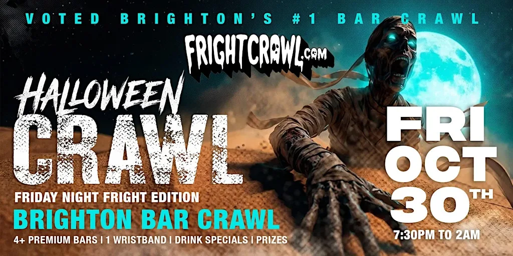 The Fright Crawl | Brighton's Hottest Halloween Bar Crawl 2026 | Fri, Oct 30 at TBA