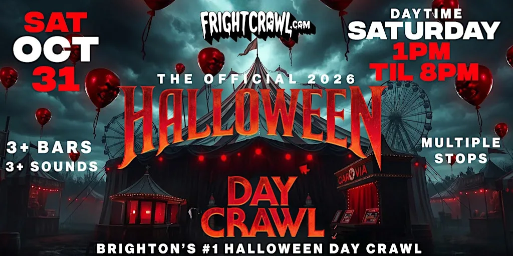 The Fright Crawl | Brighton Halloween Day Bar Crawl 2026 | Sat, Oct 31 at TBA