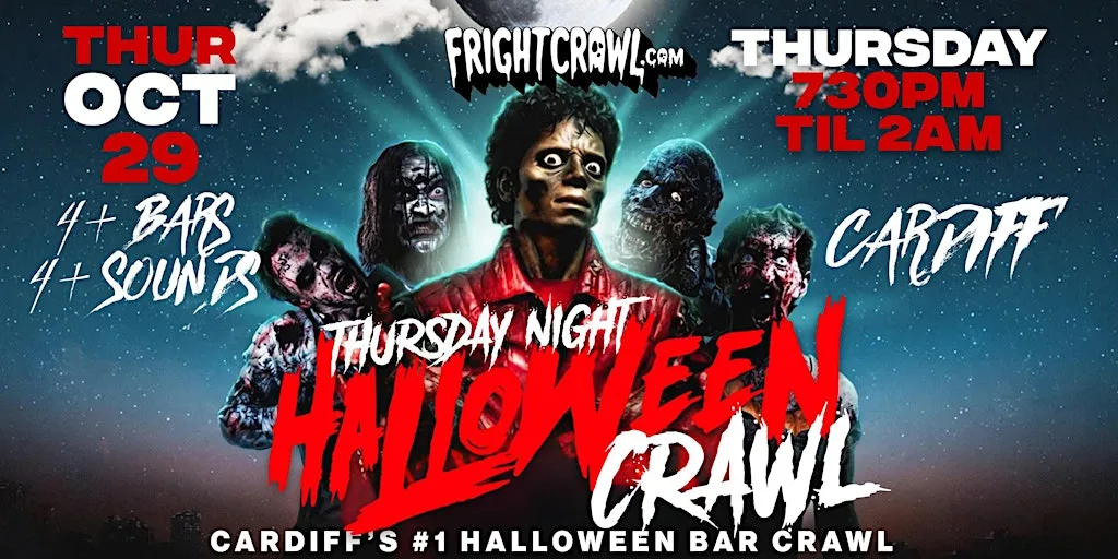 The Fright Crawl | Cardiff Halloween Bar Crawl 2026 | Thursday, October 29