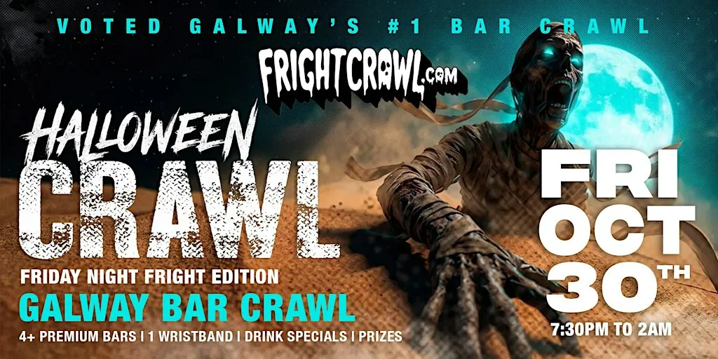 The Fright Crawl | Galway's Hottest Halloween Bar Crawl 2026 | Fri, Oct 30 at Ryan Institute