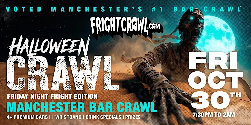 The Fright Crawl | Manchester's Hottest Halloween Bar Crawl 2026 | Fri, Oct 30 at TBA