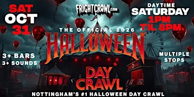 The Fright Crawl | Nottingham Halloween Day Bar Crawl 2026 | Sat, Oct 31