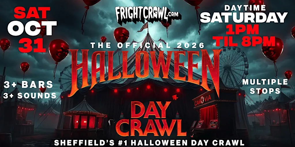 The Fright Crawl | Sheffield Halloween Day Bar Crawl 2026 | Sat, Oct 31 at TBA