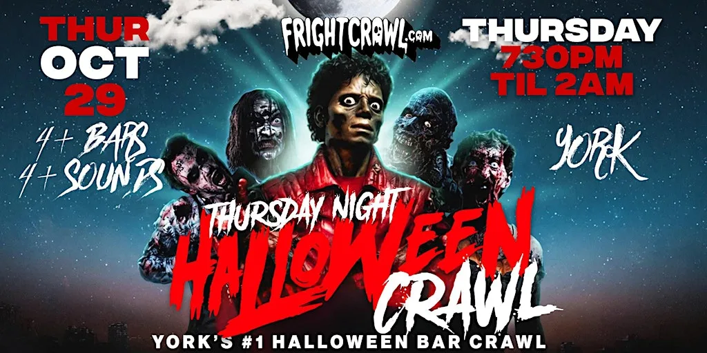 The Fright Crawl | York Halloween Bar Crawl 2026 | Thursday, October 29 at TBA