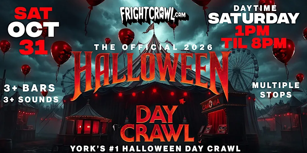 The Fright Crawl | York Halloween Day Bar Crawl 2026 | Sat, Oct 31 at TBA