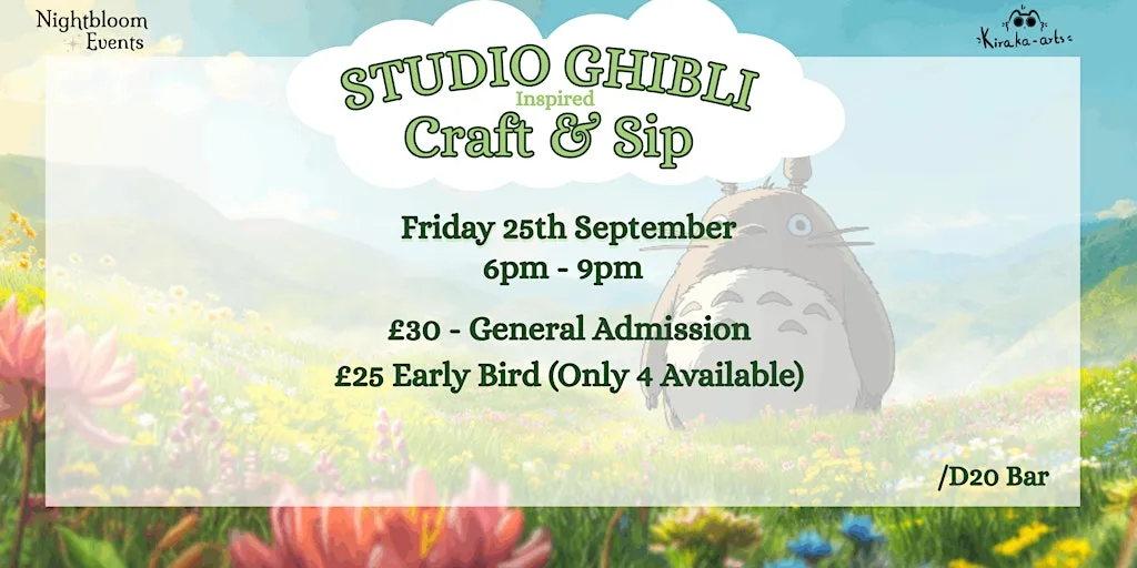 Studio Ghibli Inspired Craft and Sip