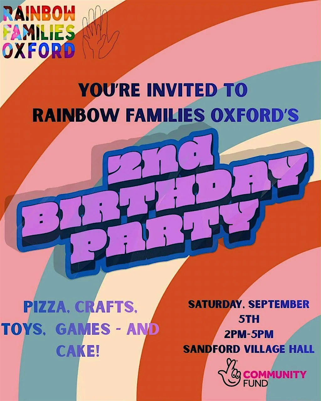 Rainbow Families Oxford 2nd birthday party