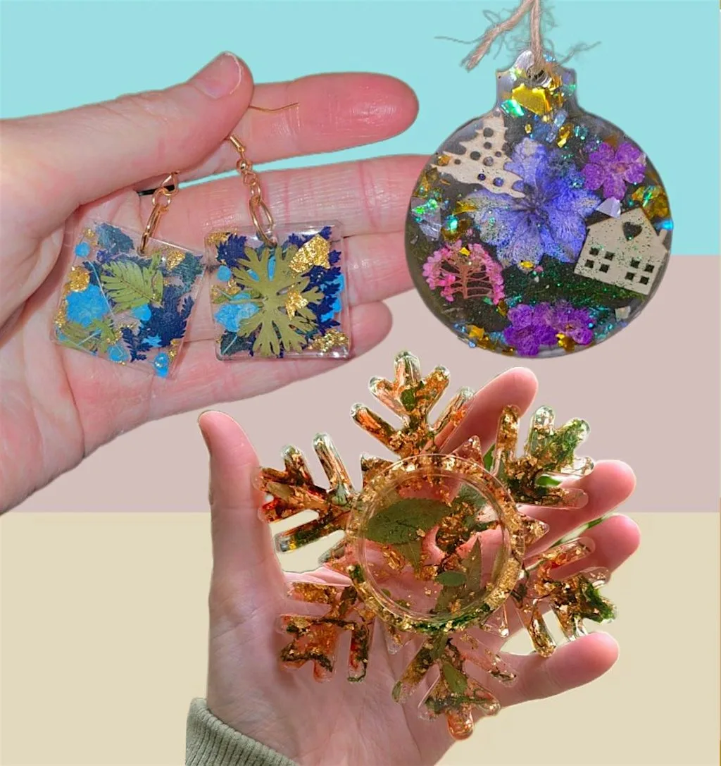 BRSHES, Christmas Special Pressed Flower Epoxy Resin Workshop! Glasgow at BRSHES