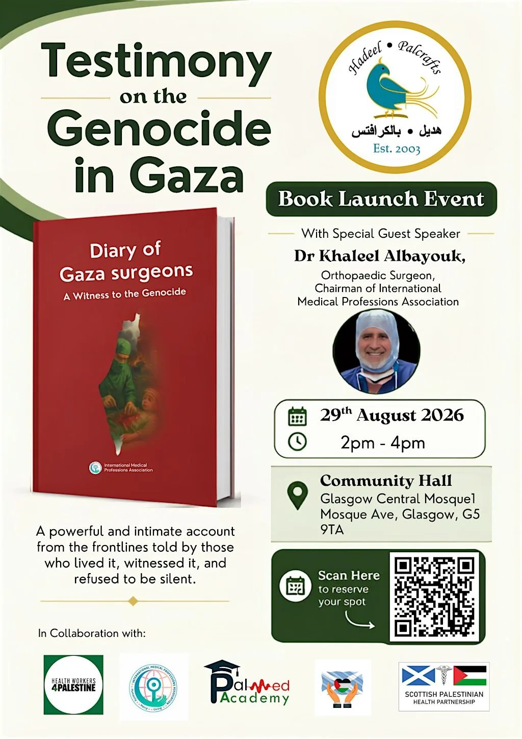 Testimony on the Genocide in Gaza, Glasgow