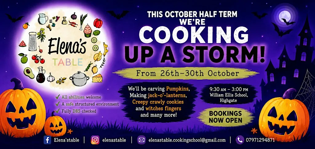 October Half-Term Cooking Camp/Highgate/ (Ages 6-14)