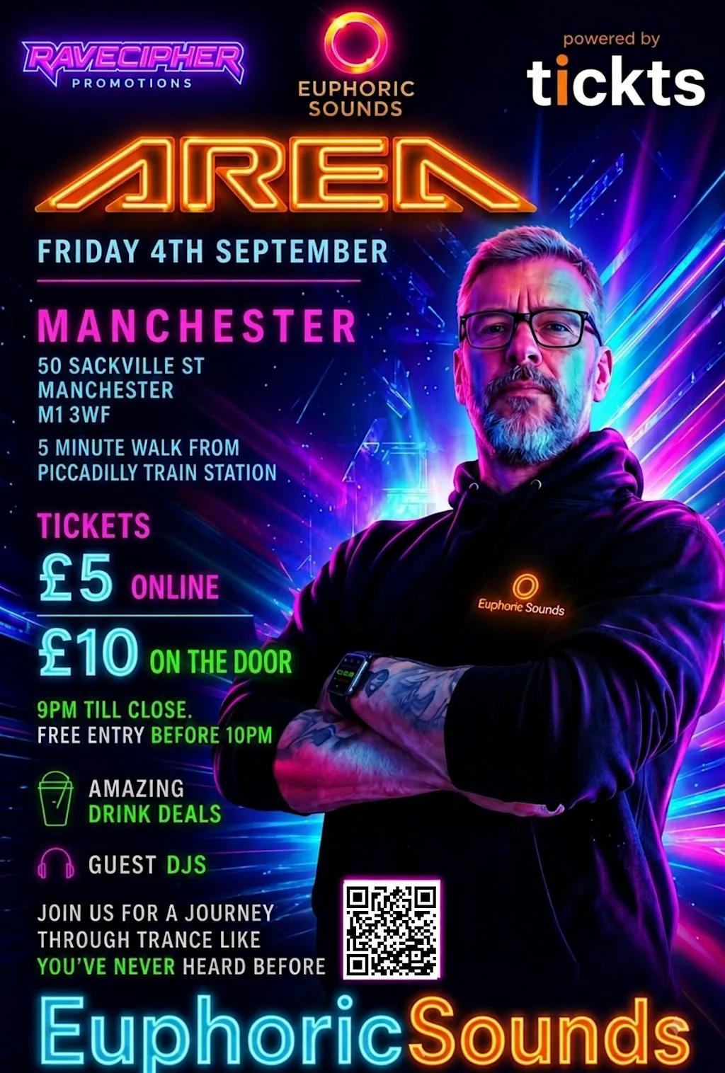 TranceDecoded Free B4 10PM at Area Manchester