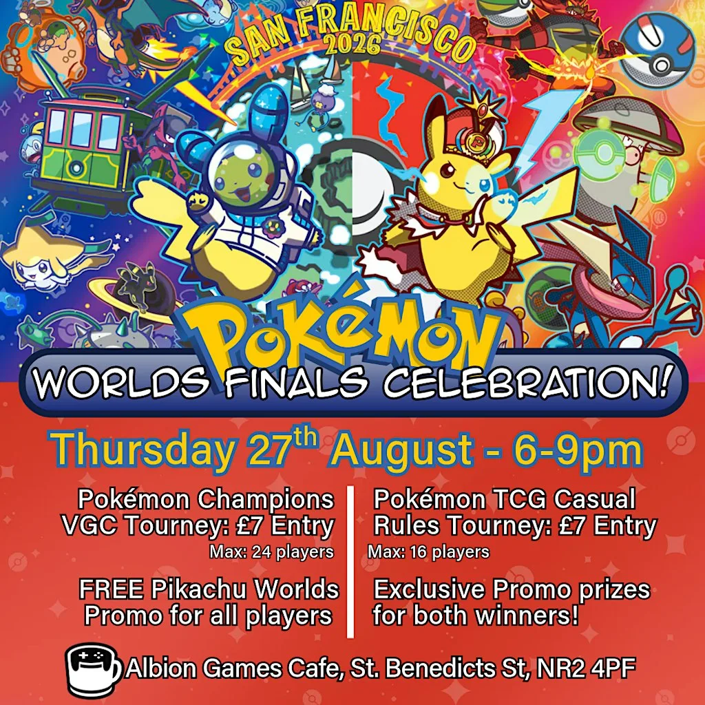 Pokémon Worlds Celebration 2026 TCG tournament @ Albion Games Cafe