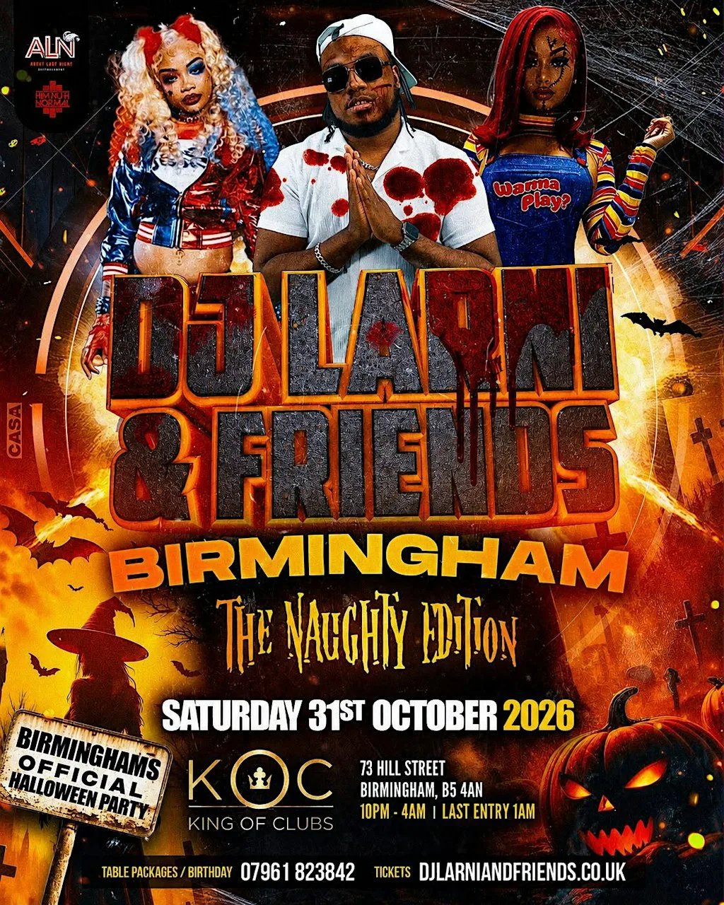 DJ Larni & Friends - Birmingham Biggest Halloween Party at King of clubs