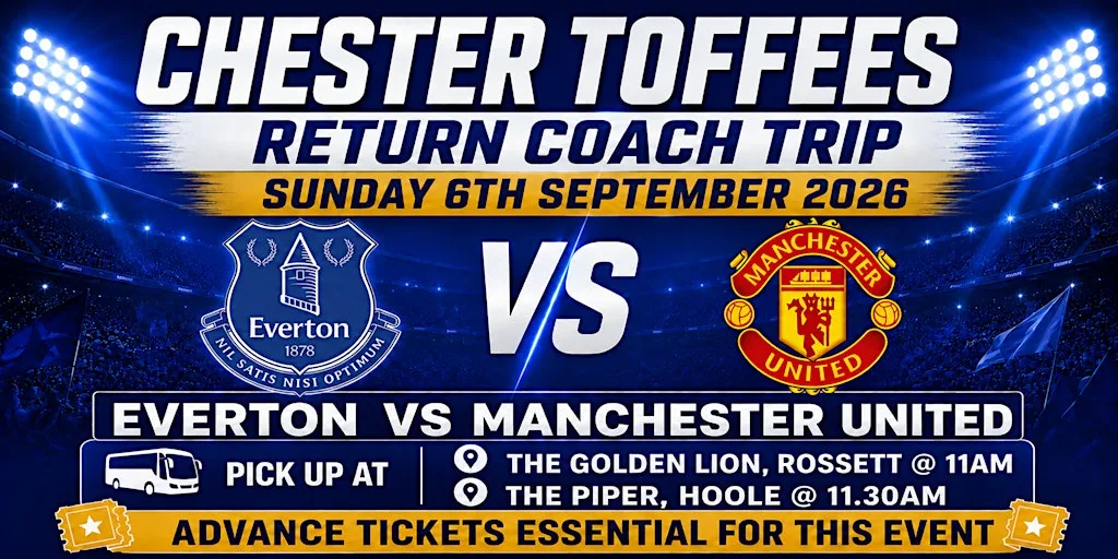 Chester Toffees - MANCHESTER UNITED - Sunday 6th September 2026 - 14:00 KO at Hill Dickinson Stadium