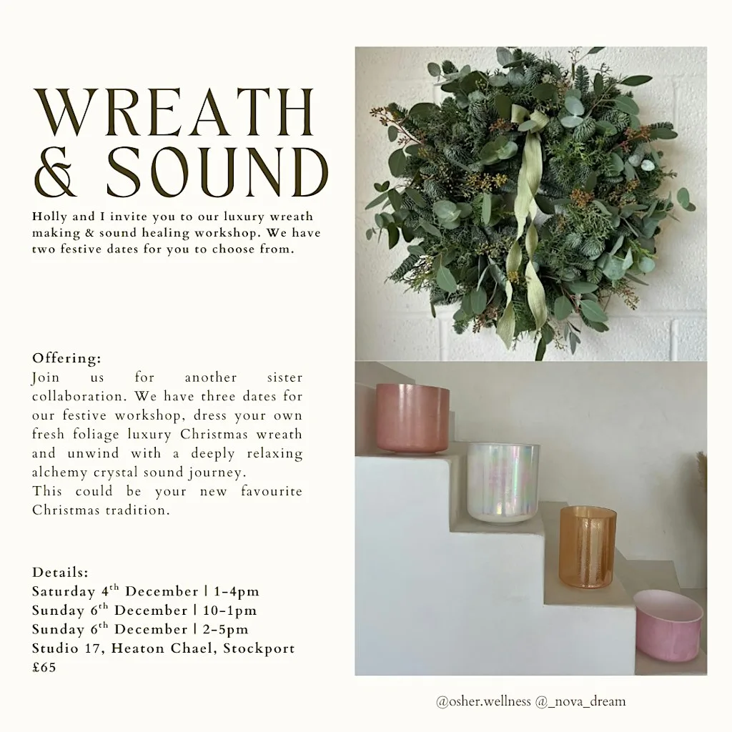 Wreath dressing and Sound healing workshop | Stockport at Yoga & Sound @ Studio 17, Heaton Chapel
