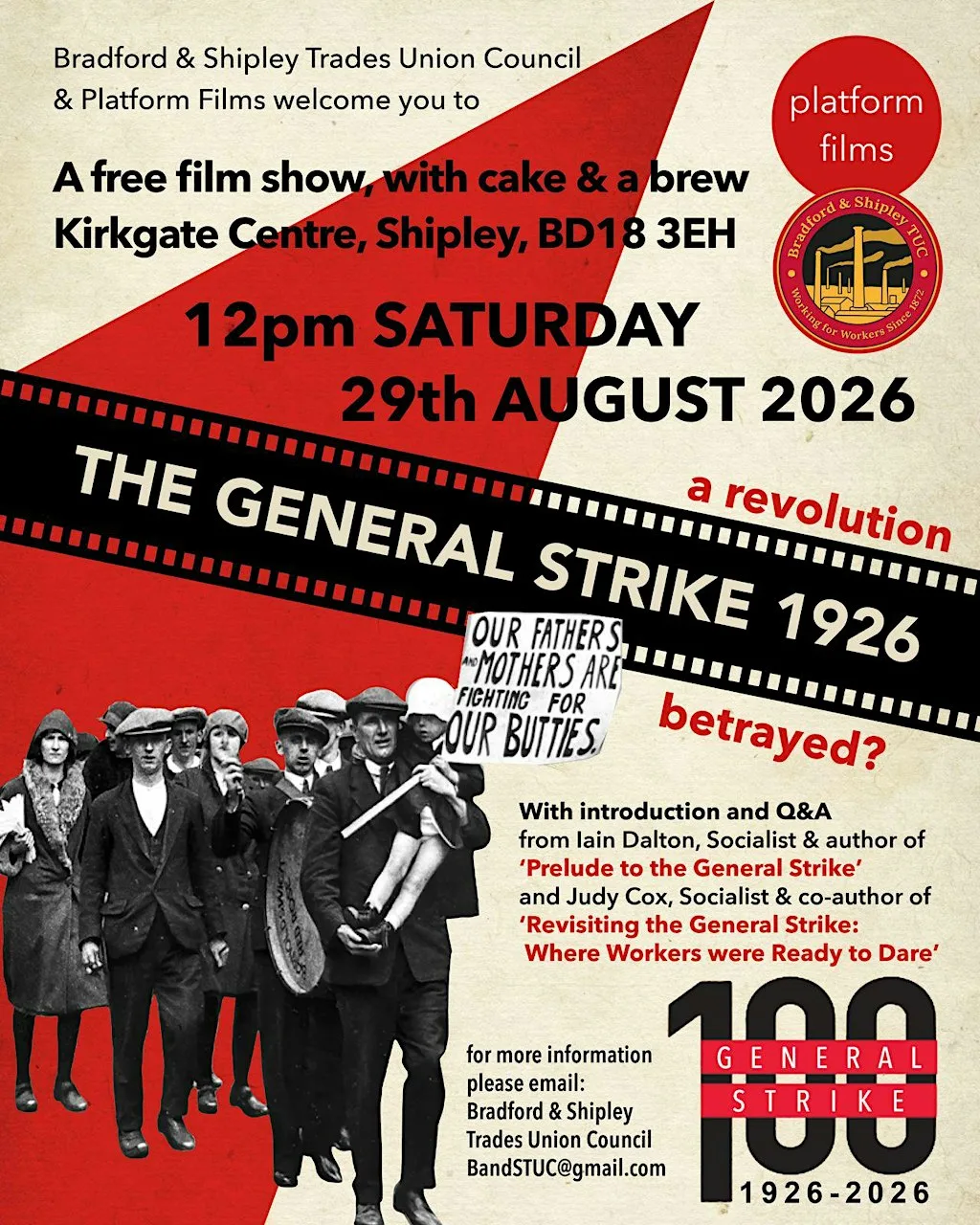 Free film show with speakers and refreshments. at Kirkgate Centre