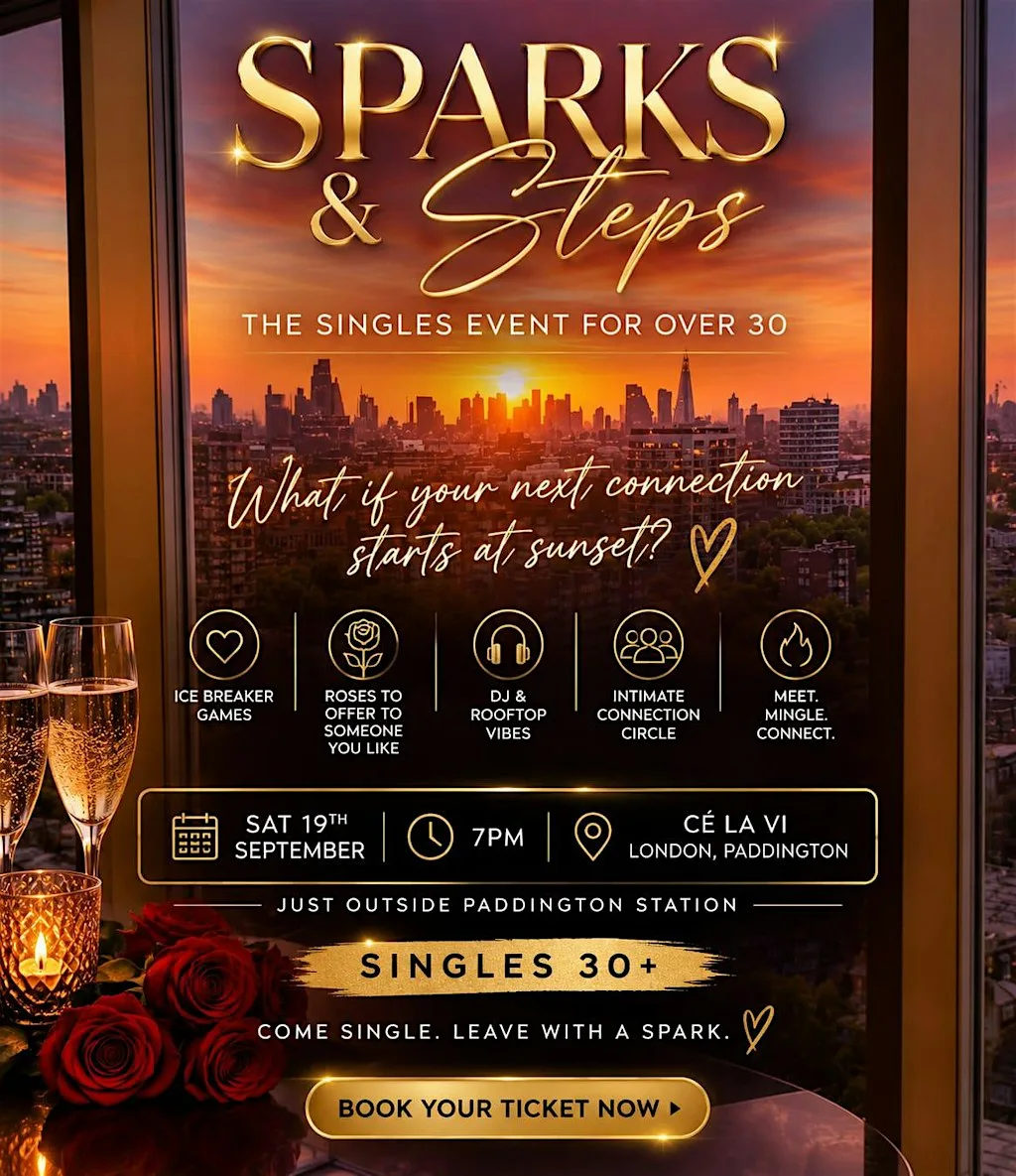 Sparks & Steps | Singles over 30 | CÉ LA VI, Paddington West London Rooftop at CÉ LA VI London