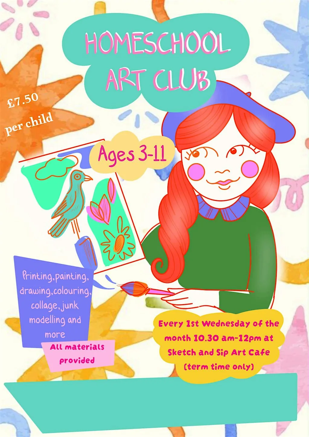 Homeschool Art Club at 3 Carlyle's Ct