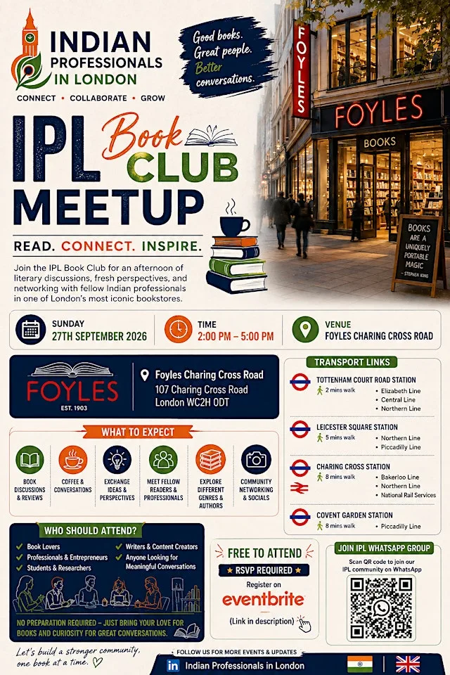 Indian Professionals in London – Book Club Meetup at Foyles