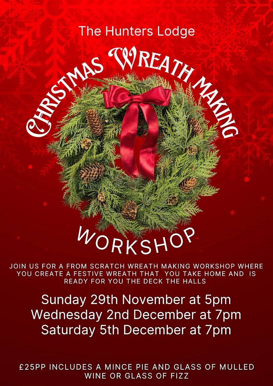 wreath making - Hunters lodge at Hunters Lodge
