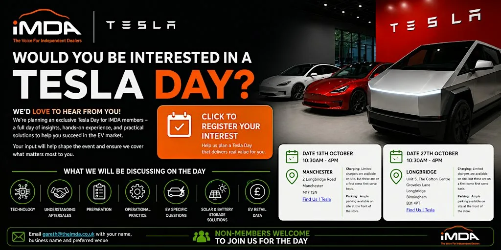 IMDA Tesla Day- October 13th -MANCHESTER