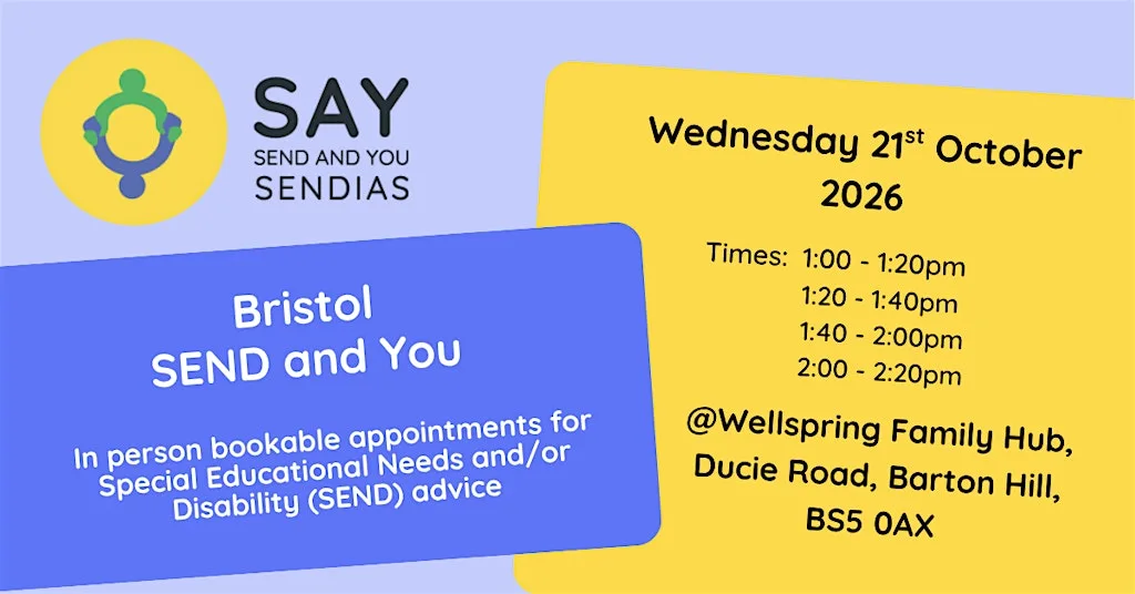 SEND and You Appointments at Wellspring Family Hub- 21st October 2026