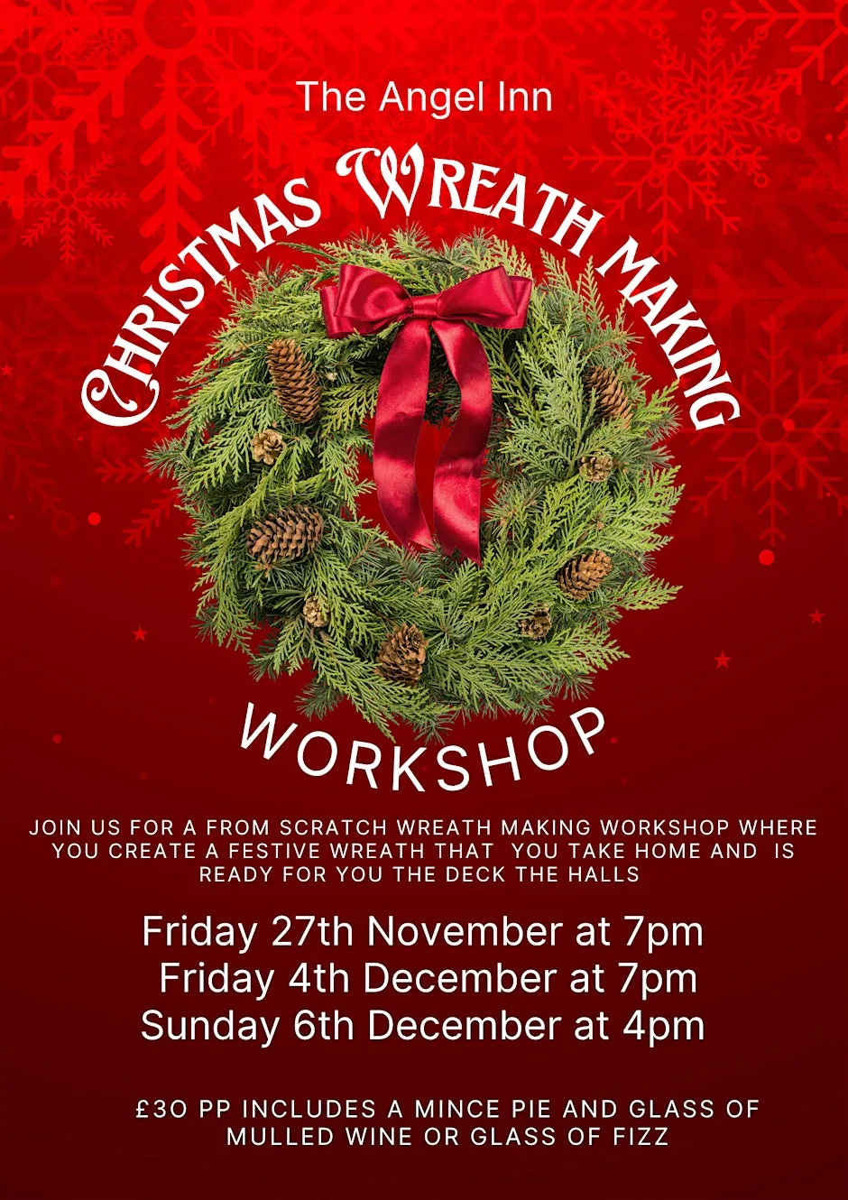 wreath making - The Angel inn