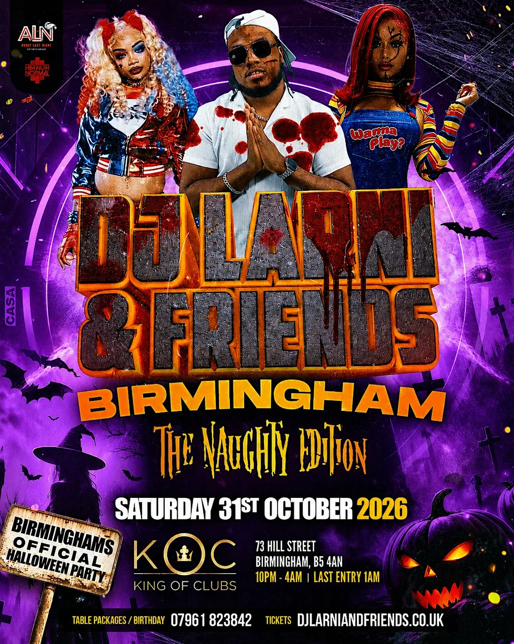 DJ LARNI & FRIENDS BIRMINGHAMS OFFICIAL HALLOWEEN PARTY at King of clubs