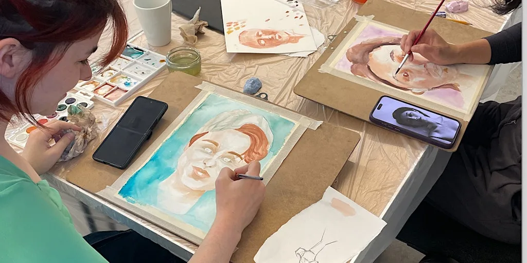 Beginners' Watercolour Portraiture Workshop at 8 Hop Gardens