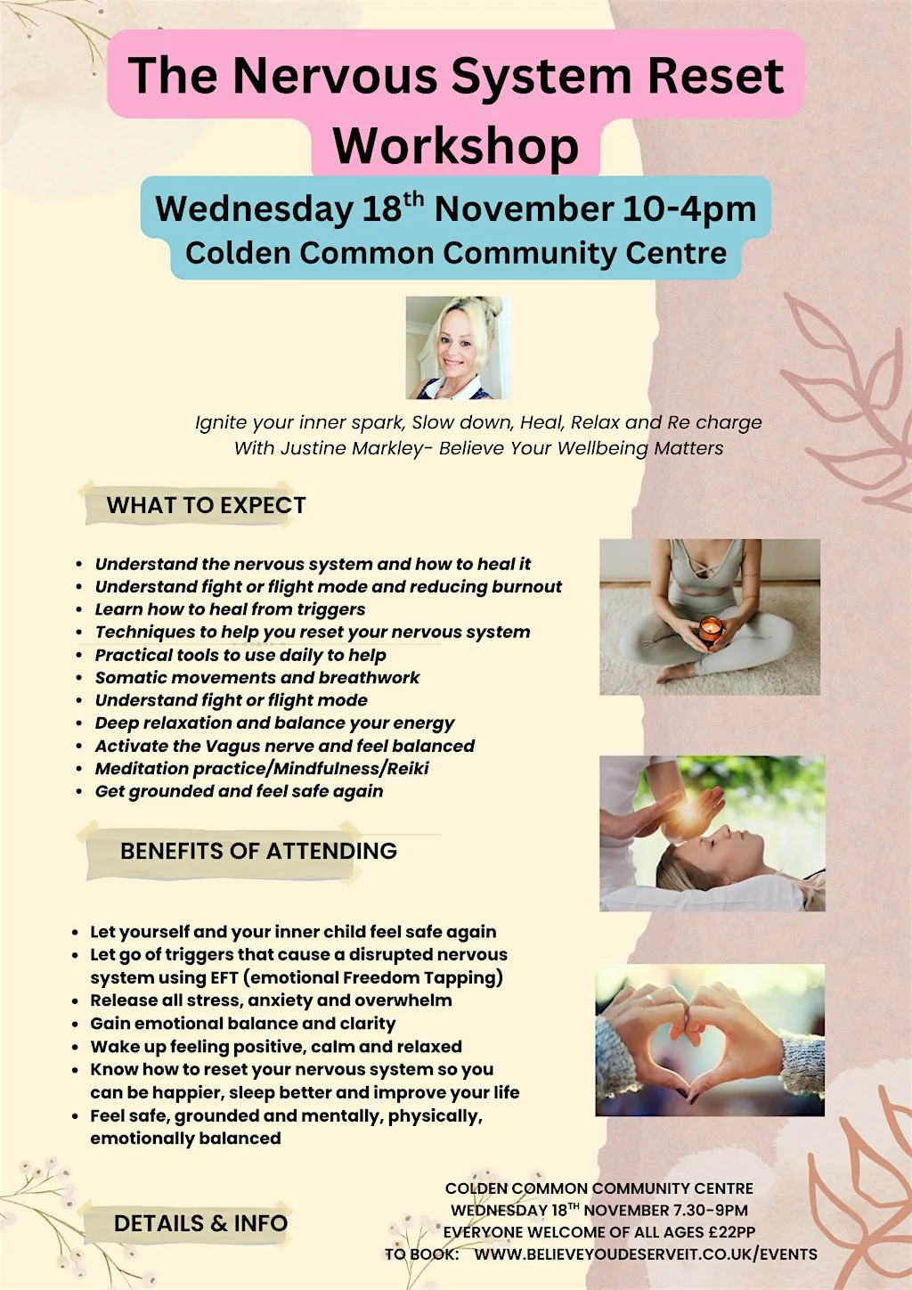 The Nervous System Reset Workshop at Colden Common Community Centre