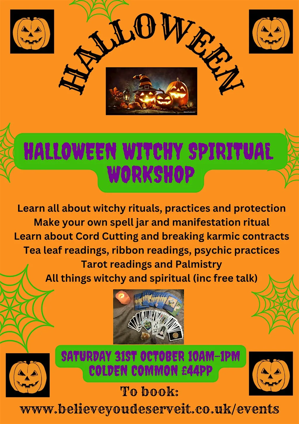 The Halloween Witchy and Spiritual Workshop at Colden Common Community Centre