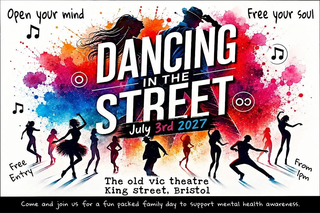 Dancing in the street at Bristol Old Vic