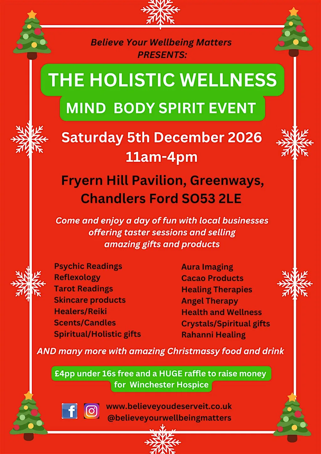 The Mind Body Spirit CHRISTMAS Event -Chandlers Ford at Fryern Pavilion