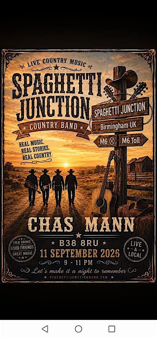 Spaghetti Junction - Country Music Band Play Chas Mann's at The Mann Cave (incl. Chas Mann Motorcycles, Scooterista, Upstairs@ & Downstairs@)