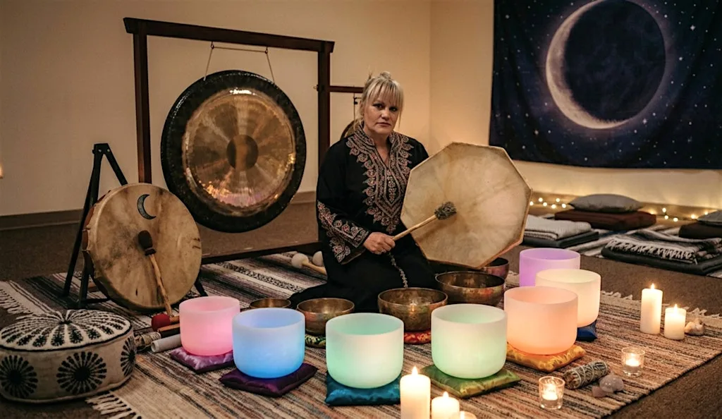 Shamanic journey with Gongs, shamanic drum, Tibetan singing bowls at Walton-on-Thames Methodist Church